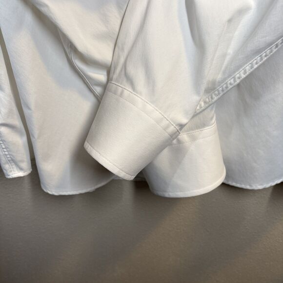 UNTUCKit 90% Nylon elastine Stretch White Button Up Shirt Mens X LARGE SLIM - Picture 9 of 12